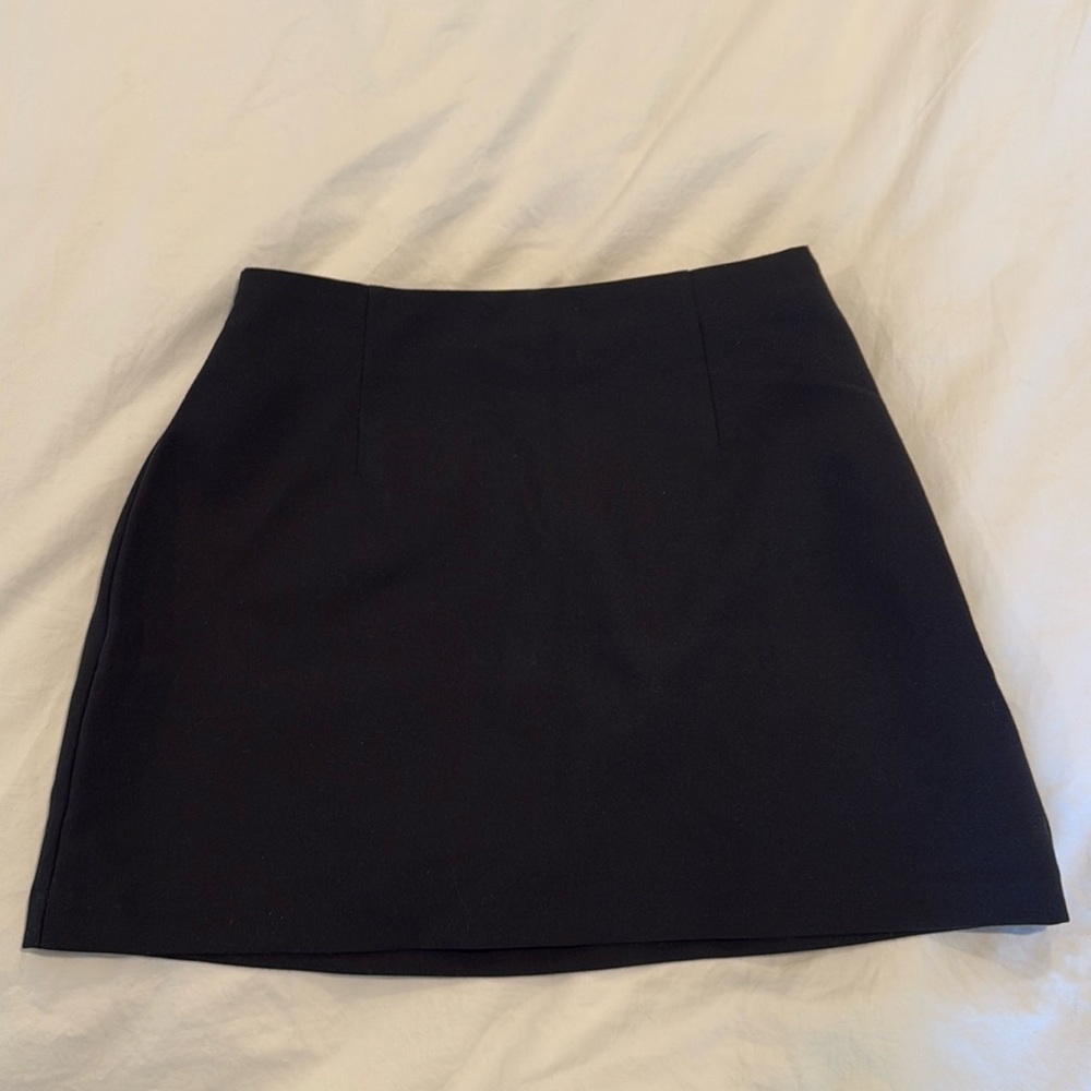 Abercrombie black ultra high rise Tailored Mini Skort